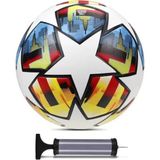 Şampiyonlar Ligi Tasarımı Futbol Topu, 5 Numara, Halı Saha Topu, Maç Topu + Pompa