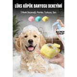 Şampuan Hazneli Kedi Köpek Yıkama Fırçası - Silikon Masaj Tarağı ve Evcil Hayvan Banyo Apara