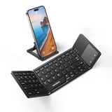 Samsers Dokunmatik Yüzeyli Katlanabilir Bluetooth Klavye, Ultra İnce Kompakt, Siyah