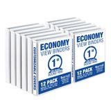 Samsill Economy View yuvarlak halkalı ciltleme beyaz, 12 adet 2,54 cm beyaz