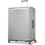 Samsonite Framelock Sert Çanta, 360 Derece Tekerlekli, Düz, Gümüş, Büyük Dönerli - Siyah