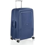 Samsonite S'cure - Spinner L Çanta, L 75 Cm, 102 L, Mavi (Koyu Mavi) - Siyah