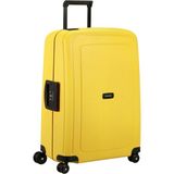 Samsonite S'cure Yenilendi - Sert Kabuklu Valiz 69 Cm, Orta Boy, Üç Noktadan Kilitli Check-In Valizi, Hafif, 4,20 Kg, 79 L, Sarı (Sarı) - Siyah