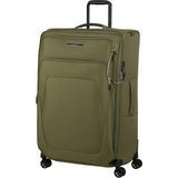 Samsonite Spark Sng Eco - Yumuşak Bagaj Çantası 79 cm Büyük - 4 Tekerlekli Araba, Tsa Kilitli, Hafif ve Genişletilebilir - Yeşil (Zeytin) - Siyah