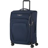 Samsonite Spark Sng Eco - Yumuşak Bagaj Valizi 67 cm Orta - 4 Tekerlekli Araba, Tsa Kilitli, Hafif ve Genişletilebilir - Mavi (Gece yarısı Mavisi) - Siyah