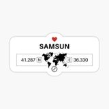 Samsun 2 Gps Harita Sticker Oto Araba Yapıştırma 17Cm