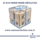 Samsun Çikolata Sc B100 Erkek Bebek Çikolatası 100 Adet Madlen