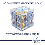 Samsun Çikolata Sc Ç100 Erkek Bebek Çikolatası 100 Adetli Madlen