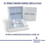 Samsun Çikolata Sc Kişiye Özel Isim Yazılı Erkek Bebek Çikolatası