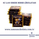 Samsun Çikolata Sc L100 Erkek Bebek Çikolatası 100 Adetli Madlen