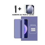 Samsun Galaxy Tab A9 Plus X210 Uyumlu Tablet Kılıfı Ekran Koruyucu Dokunmatik Kalem Seti Lila