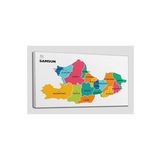 Samsun İli ve İlçeler Haritası Dekoratif Kanvas Tablo 1445