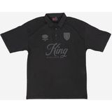 Samsun Spor Kıng Of The North Baskılı Oversize Polo Yaka T-Shırt - Siyah