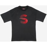 Samsun Spor S Logo Baskılı Samsunspor T-Shırt - Siyah