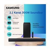 Samsung 2.1 Kanal 300W Soundbar Siyah Derin Baslı Hoparlör ve Oyun Modu ile Güçlü Ses