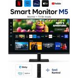 Samsung 27 Inç 60 Hz 4 Ms Full Hd Monitör Akıllı Tv Uygulamalı Wi-Fi Bluetooth Bağlantılı Hoparlörlü LED Ekran 1920 x 1080 Çözünürlük - Renk
