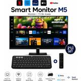 Samsung 27 Inç Fhd Smart Tv Monitör 60 Hz Yenileme 4 Ms Hızlı Wi-Fi Bluetooth Hoparlörlü Tizen LED Ekran 1920 x 1080 Çözünürlük - Renk - Siyah