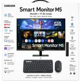 Samsung 27 Inç Full Hd Smart Tv Wi-Fi Bluetooth 60 Hz 4 Ms Dahili Hoparlörlü LED Ekran 1920 x 1080 Akıllı Monitör + Klavye ve Mouse
