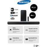 Samsung 3.1.2 Kanal Ile Her Yönden Kusursuz 3 Boyutlu Ses Q Serisi Dolby Atmos Ve Dts:x 360w Soundbar & Ev Sinema Sıstemıhw-Q600c + Hdmı Kablosu ( Samsung Türkiye İadeli )