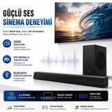 Samsung 300W Güçlü Dolby Audio ve Dts Virtual x Destekli Soundbar Optik USB Bluetooth Tv Telefon Uyumlu Ev Sinema Sistemi - Siyah