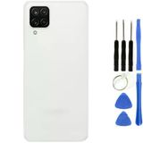Samsung A12 Sm-A215f Uyumlu Arka Pil Kapağı Beyaz + Tamir Seti