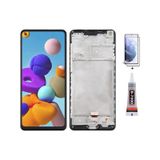 Samsung A21s A217f Çıtalı Uyumlu Ekran Lcd Dokunmatik B7000 15ml Yapıştırıcı Ve Kırılmaz Cam İle Beraber Yc standart