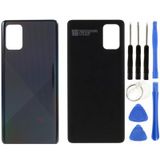 Samsung A71 Sm-A715 Uyumlu Arka Pil Kapağı Siyah + Tamir Seti
