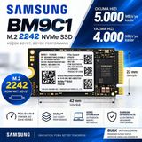Samsung BM9C1 1tb M.2 2242 Nvme Pcıe GEN4X4 SSD MZAMX1T0HCLD-00BL2 Bulk