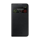 Samsung DYK01526S Samsung i9500 Galaxy S4 Orjinal S-View Cover Deri Siyah Kılıf