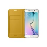 Samsung EF-WG925PYEGWW S6 Edge Deri Sarı Kartlıklı Kılıf