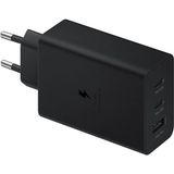 Samsung EP-T6530N Type-C 65W Üçlü (65W-25W-15W) Hızlı Şarj Cihazı Kablosuz Adaptör Başlık - Siyah