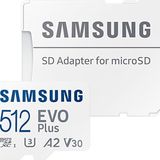Samsung Evo Plus MB-MC512KA Class 10 UHS-I U3 A2 V30 512 GB Micro SD Kart