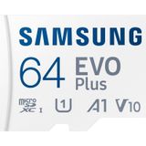 Samsung EVO Plus microSDXC Hafıza Kartı 64 GB, 160 MB/s, U1, V10, A1, ‎MB-MC64SA/APC (2024 Serisi)