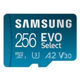SAMSUNG EVO Select MicroSD Hafıza Kartı + Adaptör, 256 GB microSDXC, 160 MB/s'ye Kadar Hızlar, UHS-I, C10, U3, V10, A2, Telefonlar, Tabletler, Nintendo Anahtarı, MB-ME256SA/AM için Yükseltme Depolama