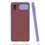 Samsung Galaxy A01 Core ile uyumlu Kılıf Slayt Sürgülü Arkası Buzlu Lensi Kapak - Lila