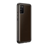 Samsung Galaxy A02 Soft Clear Cover Yumuşak Şeffaf Kılıf, Siyah EF-QA025T