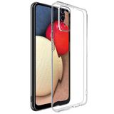 Samsung Galaxy A02s (A025) Kılıf Kamera Korumalı Silikon Şeffaf Kapak