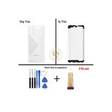 Samsung Galaxy A02s Beyaz Renk Uyumlu Arka Kapak + Tamir Seti + B7000 Yapıştırıcı Arka Cam Batarya Kapağı Pil Kapağı Lazer Kesim Back Cover Galaxy A02s Uyumlu