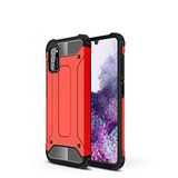 Samsung Galaxy A02S ile uyumlu Çİft Katman Koruyucu Crash Military Tank Kılıf - Kırmızı