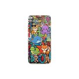Samsung Galaxy A02s ile Uyumlu Grafiti Mini Tasarımlı Şeffaf Silikon Kılıf