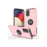 Samsung Galaxy A02s Uyumlu Kılıf Elit Yüzüklü Kapak - Pembe