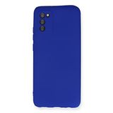 Samsung Galaxy A02S Uyumlu Kılıf Yumuşak Dokulu Silikon - Lacivert