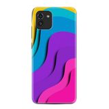 Samsung Galaxy A03 ile Uyumlu Kılıf Sm-a035f ile Uyumlu Kılıf Silikon Desen Özel Seri Renk Cümbüşü 1631