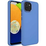 Samsung Galaxy A03 Kılıf Metal Çerçeve Lansman Silikon Kapak - Lavanta Grisi - Glx A03