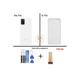 Samsung Galaxy A03s Beyaz Renk Uyumlu Lensli Arka Kapak + Tamir Seti + B7000 Yapıştırıcı Arka Cam Batarya Kapağı Pil Kapağı Lazer Kesim Back Cover Galaxy A03s Uyumlu