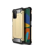 Samsung Galaxy A03S ile uyumlu Çİft Katman Koruyucu Crash Military Tank Kılıf - Gold