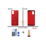 Samsung Galaxy A03s Kırmızı Renk Uyumlu Arka Kapak + Tamir Seti + B7000 Yapıştırıcı Arka Cam Batarya Kapağı Pil Kapağı Lazer Kesim Back Cover Galaxy A03s Uyumlu
