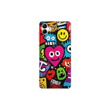 Samsung Galaxy A04 ile Uyumlu Grafiti Aşk Tasarımlı Şeffaf Silikon Kılıf