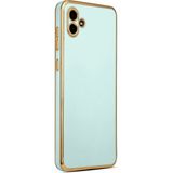 Samsung Galaxy A04 Kılıf Kenar Detaylı Yumuşak Parlak Silikon - Açık Yeşil