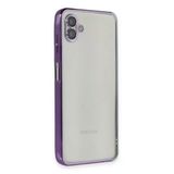 Samsung Galaxy A04 Kılıf Lensli Silikon - Mor